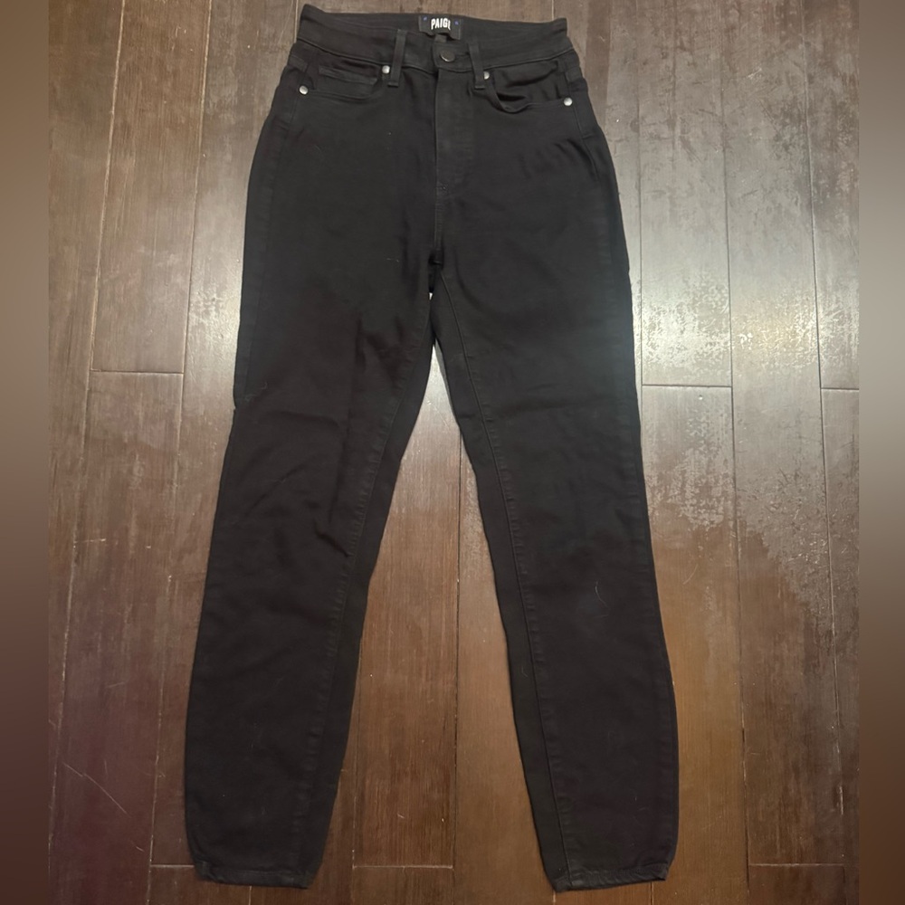 Paige high waist skinny jeans with comfort stretch, size 24